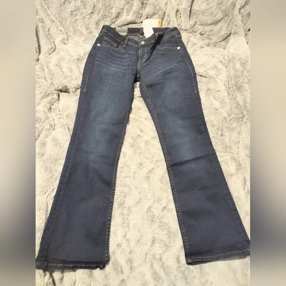 NWT Dividend‎ Flare Low Waist Jeans size 10 Dark Blue